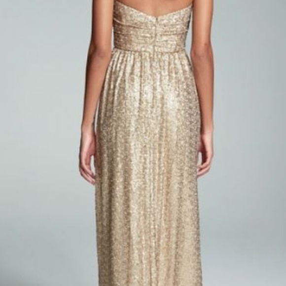Amsale London Gold Sequined Dress- Hemmed! - Picture 3 of 5